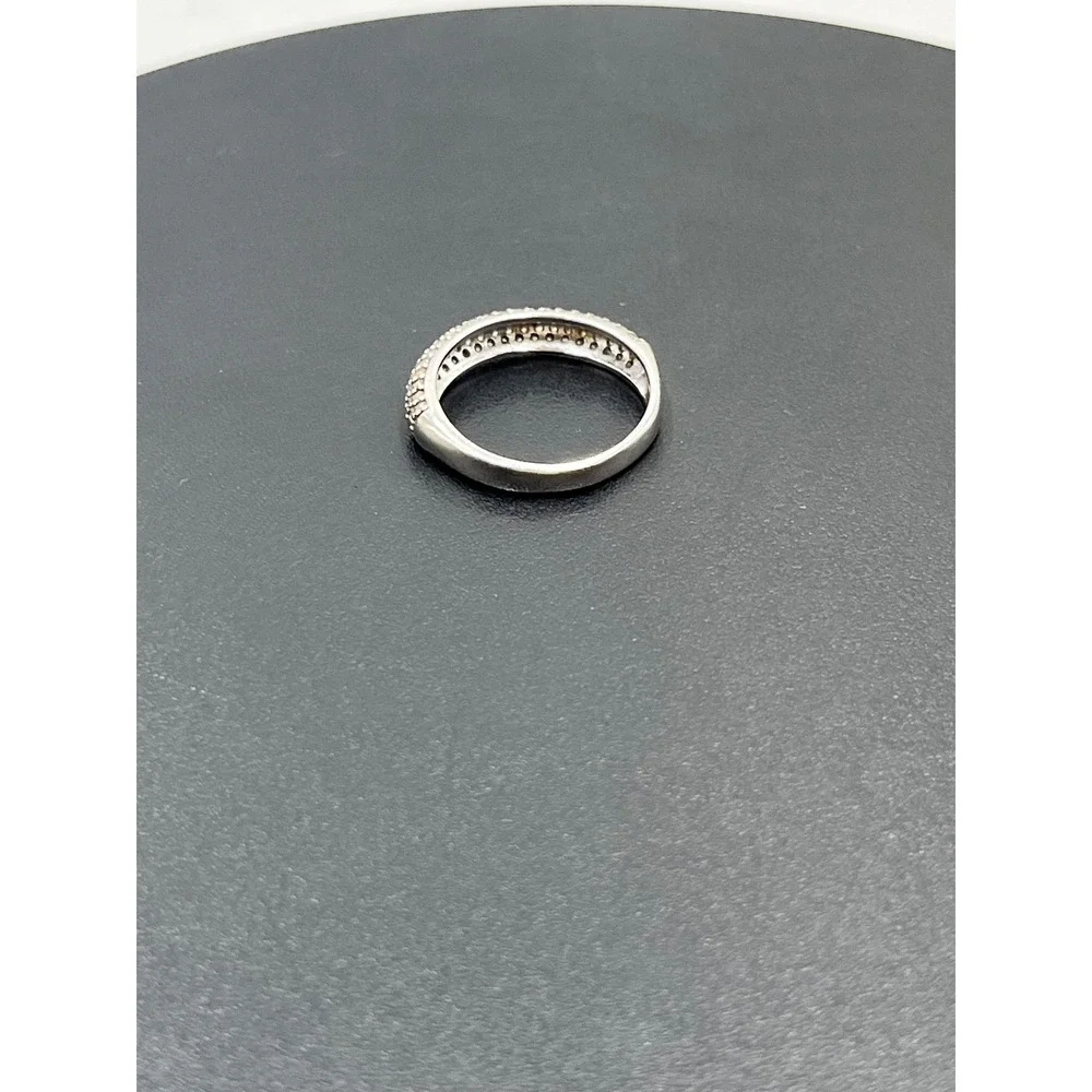 FZN Fuzion Creations Vintage Designer Cubic Zirconia Sterling Silver Ring sz 6.5
